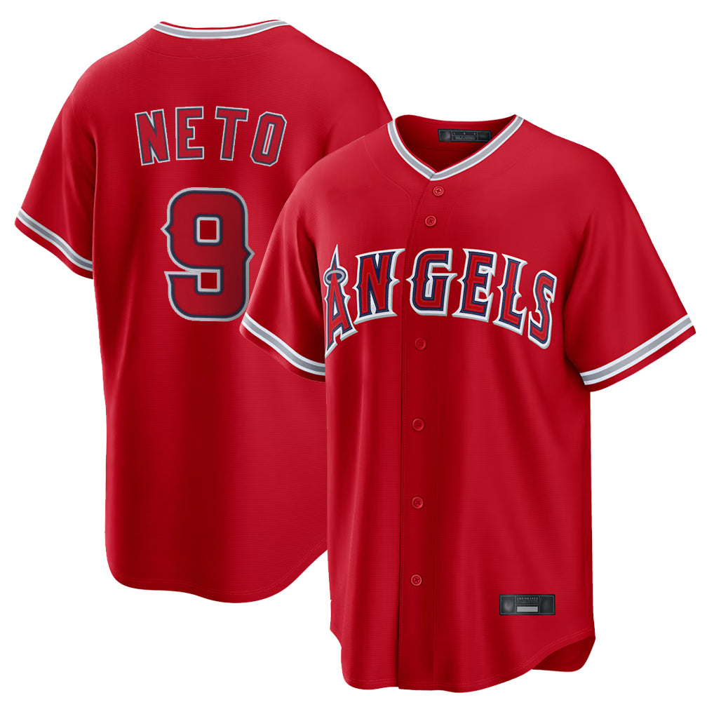 LA.Angels #9 Zach Neto Player Red Home Game Hdoa Stitched Jerseys