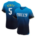 P.Phillies #5 Bryson Stott Player Blue City Connect Home Limited Elite Hdoa Stitched Jerseys