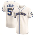 S.Mariners #51 Ichiro Suzuki Player Cream Home Limited Elite Hdoa Stitched Jerseys