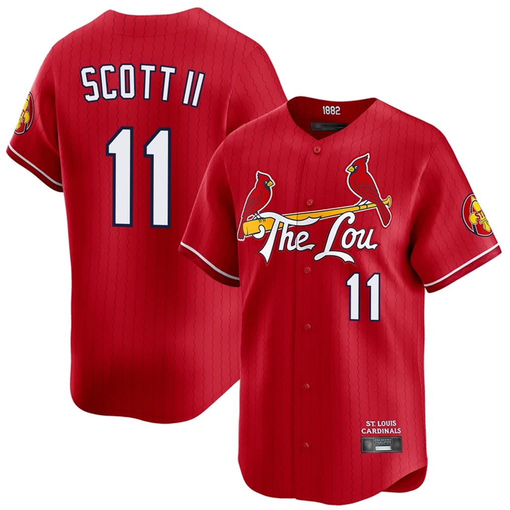 St. Louis Cardinals #11 Victor Scott II Player Red City Connect Limited Hdoa Stitched Jerseys