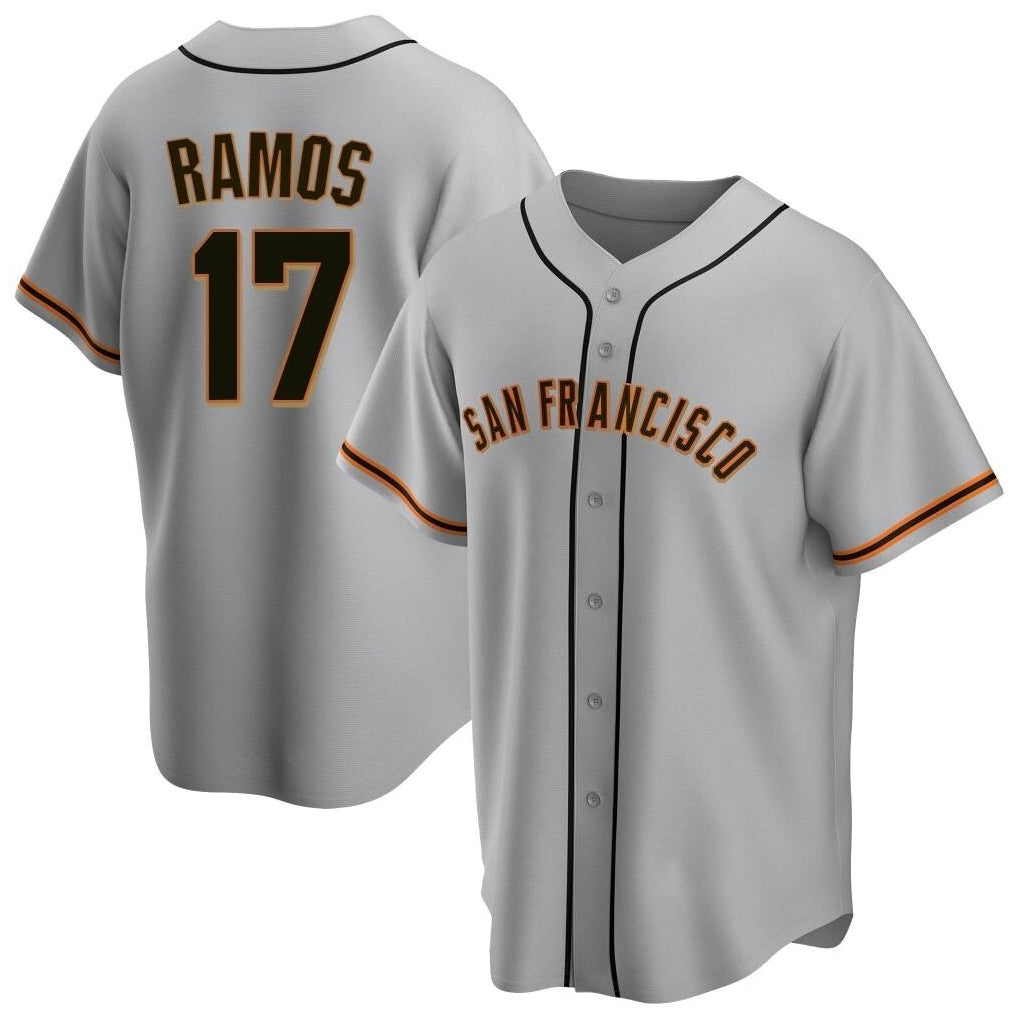 SF.Giants #17 Heliot Ramos Player Gray Home Game Hdoa Stitched Jerseys