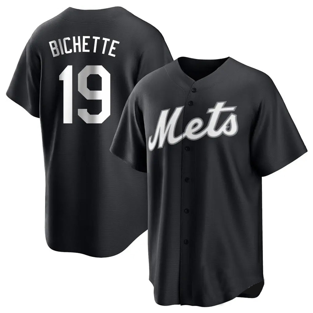 NY.Mets #19 Bo Bichette Player Black Home Game Hdoa Stitched Jerseys
