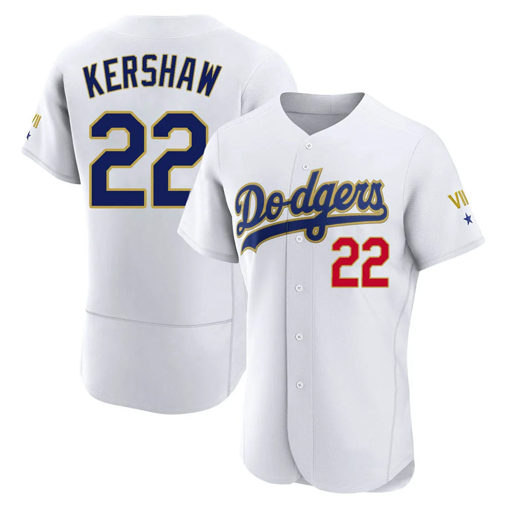 LA.Dodgers #22 Clayton Kershaw Player Gold White 2026 Collection Stadium Limited Elite Hdoa Stitched Jerseys