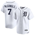 D.Tigers #7 Kevin McGonigle Player White Home Limited Hdoa Stitched Jerseys