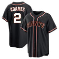 SF.Giants #2 Willy Adames Player Black Fashion Out Home Limited Hdoa Stitched Jerseys