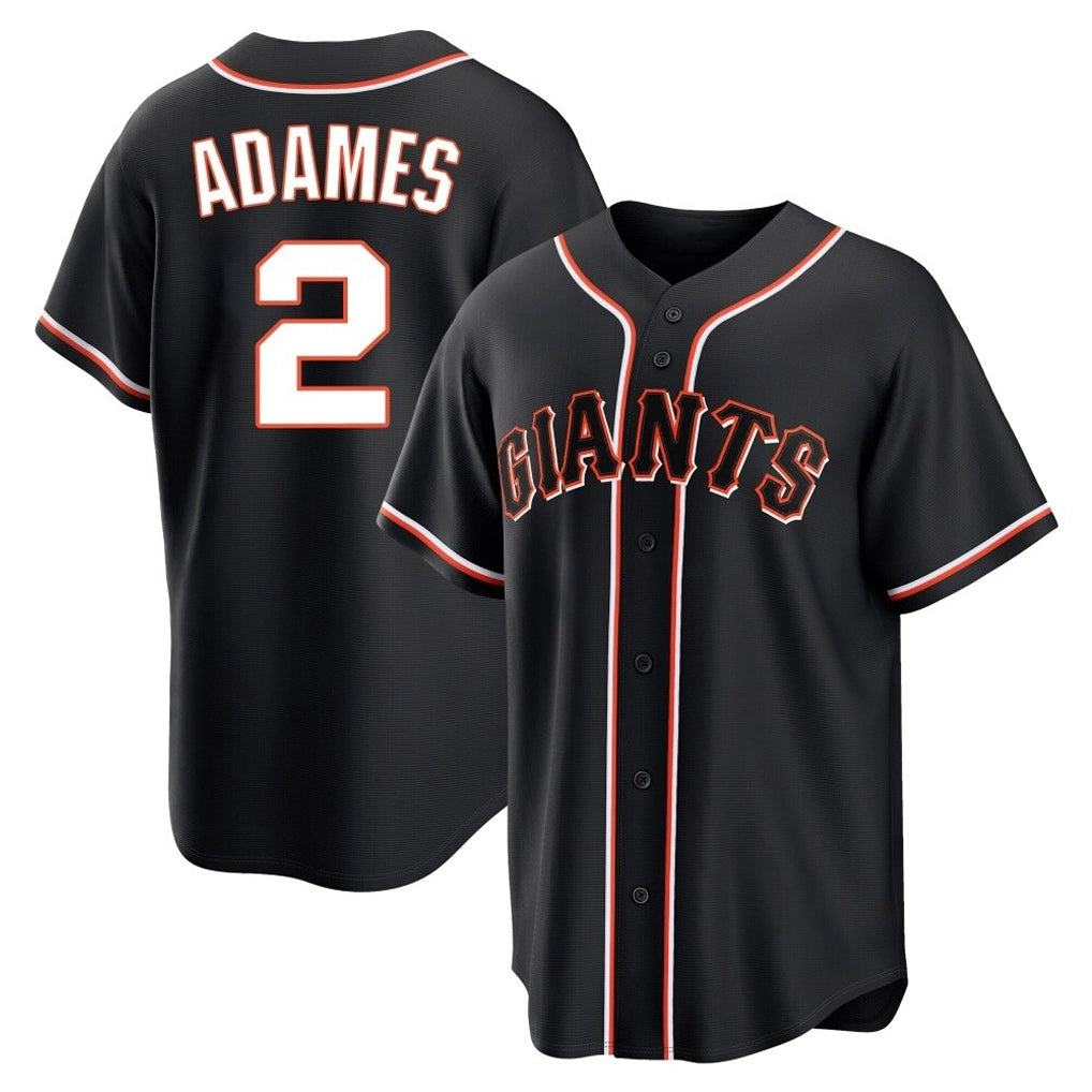 SF.Giants #2 Willy Adames Player Black Fashion Out Home Limited Hdoa Stitched Jerseys