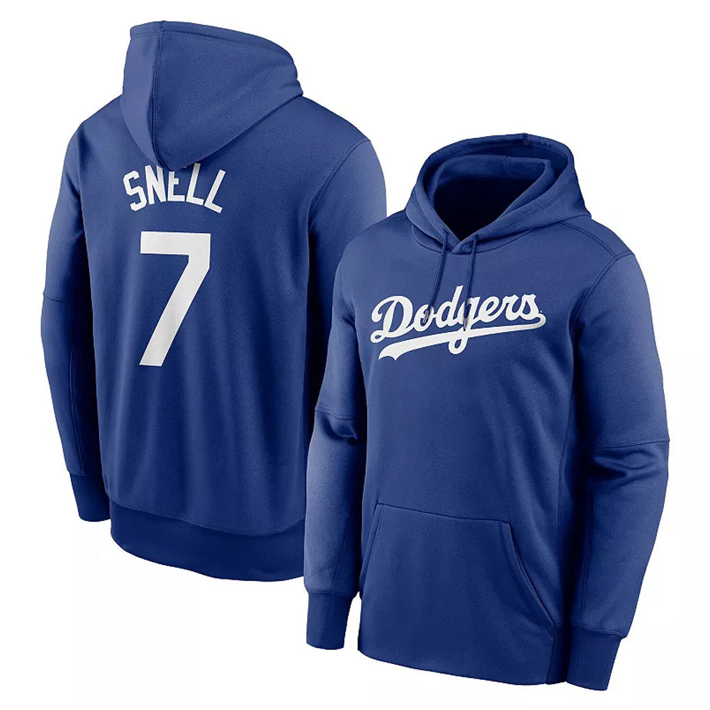 LA.Dodgers #7 Blake Snell Player Blue Limited Hoodie Hdoa Stitched Jerseys