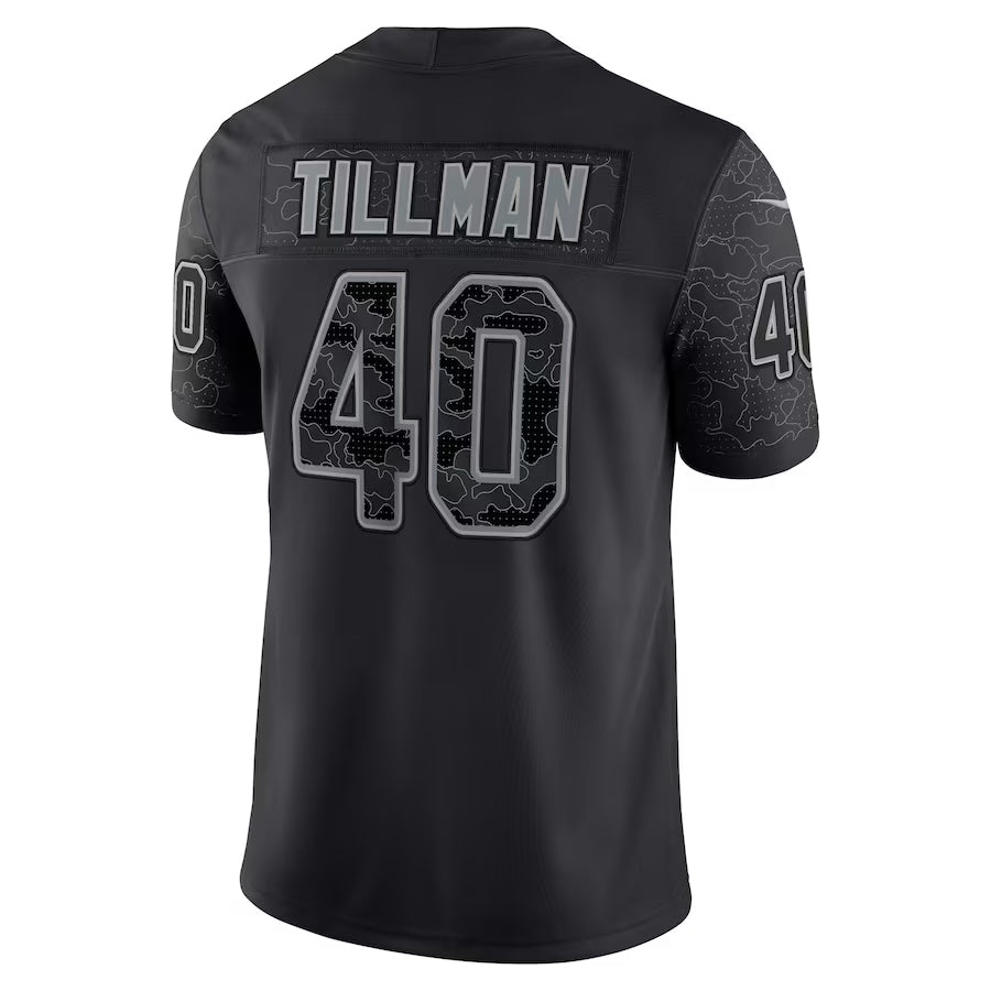 A.Cardinals #40 Pat Tillman Player Black RFLCTV Limited Hdoa Stitched Jerseys