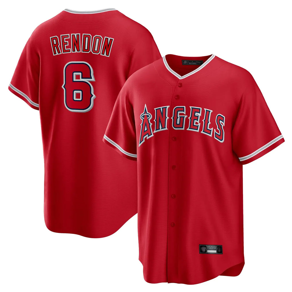 LA.Angels #6 Anthony Rendon Player Red Home Game Hdoa Stitched Jerseys