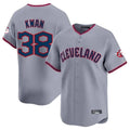 C.Guardians #38 Steven Kwan Player Gray Road Limited Home Game Hdoa Stitched Jerseys