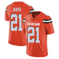 C.Browns #21 Denzel Ward Player Orange Alternate Vapor Untouchable Limited Home Game Hdoa Stitched Jerseys
