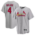 St. Louis Cardinals #4 Yadier Molina Player Gray Home Game Hdoa Stitched Jerseys