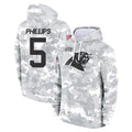 C.Panthers #5 Jaelan Phillips Player Arctic Camo Salute to Service Pullover Hoodies Limited Game Hdoa Stitched Jerseys