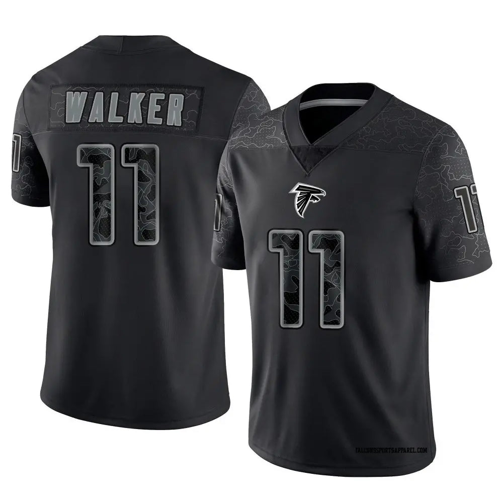 A.Falcons #11 Jalon Walker Player Black RFLCTV Limited Hdoa Stitched Jerseys