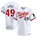 M.Twins #49 Pablo Lopez Player White Home Limited Hdoa Stitched Jerseys