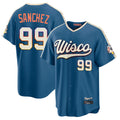M.Brewers #99 Gary Sanchez Player Blue 2026 City Connect Home Game Hdoa Stitched Jerseys