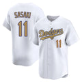 LA.Dodgers #11 Roki Sasaki Player Gold Collection Limited Home Hdoa Stitched Jerseys