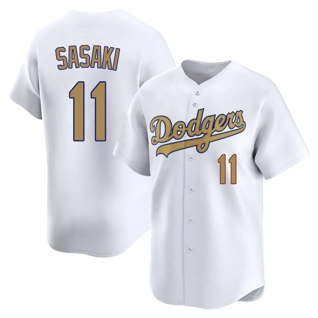 LA.Dodgers #11 Roki Sasaki Player Gold Collection Limited Home Hdoa Stitched Jerseys