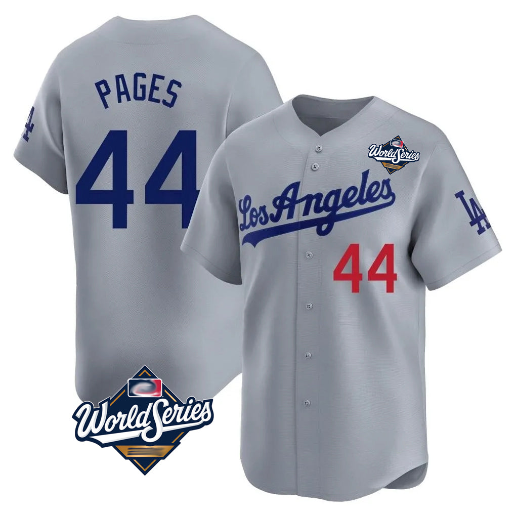 LA.Dodgers #44 Andy Pages Player Gray World Series Limited Home Hdoa Stitched Jerseys