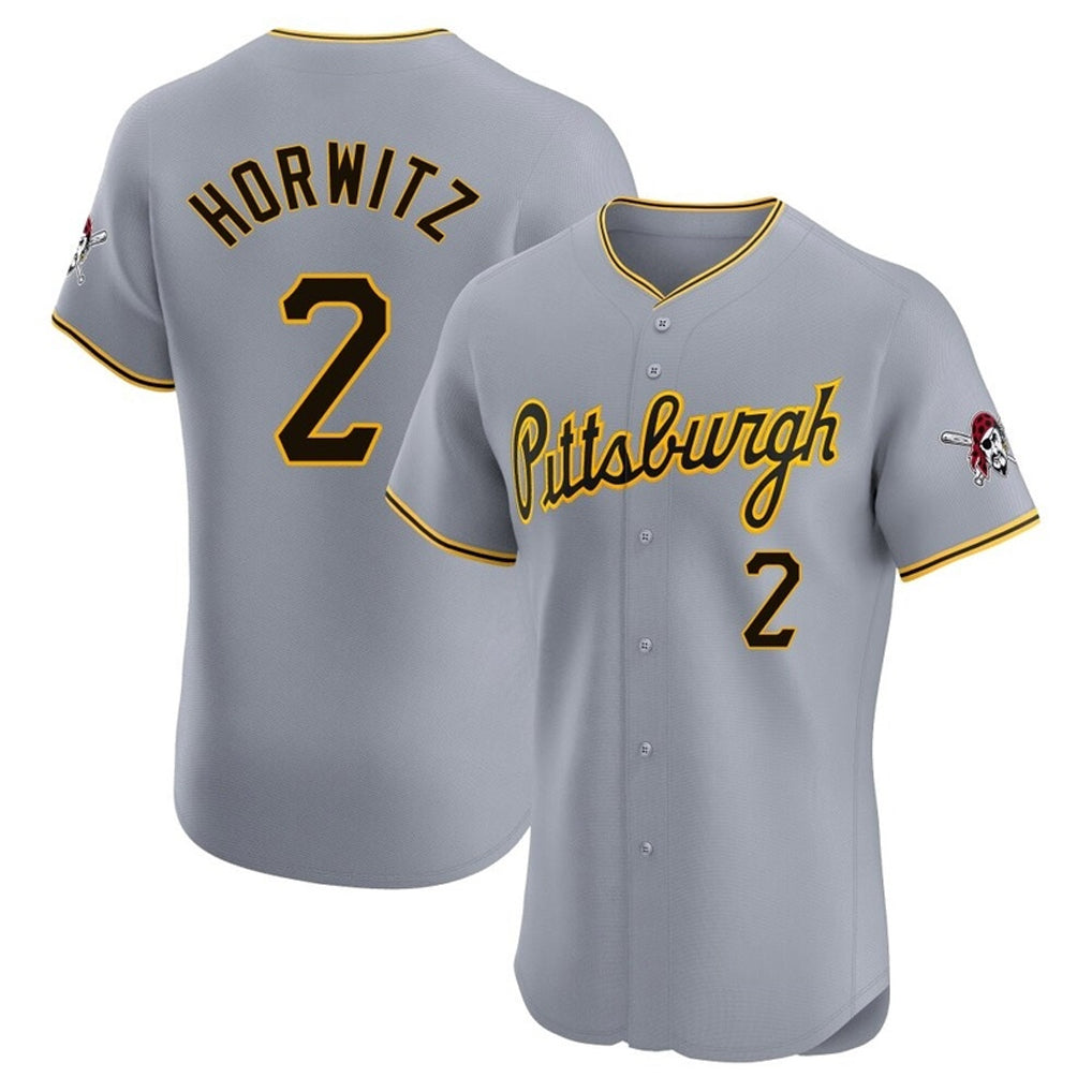 P.Pirates #2 Spencer Horwitz Player Gray Road Home Limited Elite Hdoa Stitched Jerseys