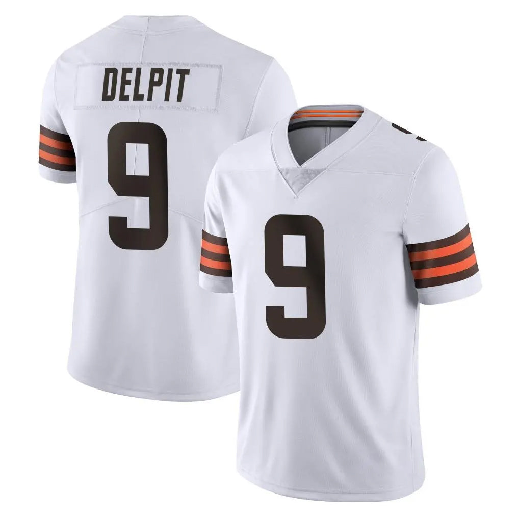 C.Browns #9 Grant Delpit Player White Vapor Untouchable Limited Home Game Hdoa Stitched Jerseys