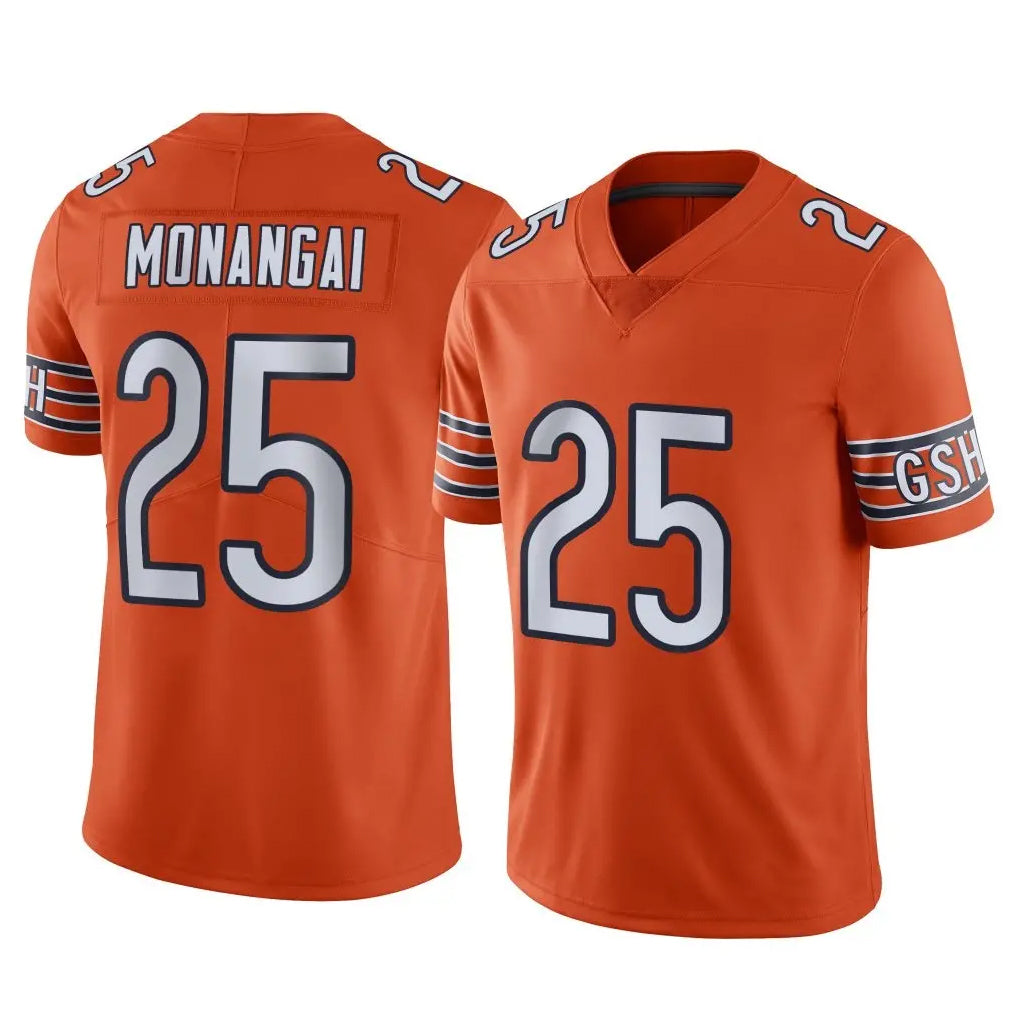 C.Bears #25 Kyle Monangai Player Orange Alternate Vapor Limited Home Game Hdoa Stitched Jerseys