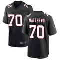 A.Falcons #70 Jake Matthews Player Black Throwback Game Hdoa Stitched Jerseys