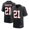 A.Falcons #21 Deion Sanders Black Player Game Hdoa Stitched Jerseys