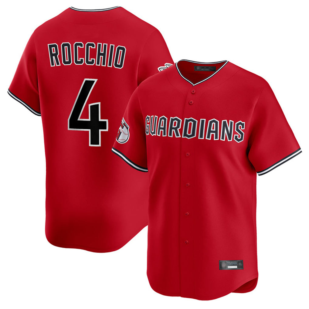 C.Guardians #4 Brayan Rocchio Player Red Limited Home Hdoa Stitched Jerseys