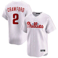 P.Phillies #2 Justin Crawford Player White Home Limited Hdoa Stitched Jerseys
