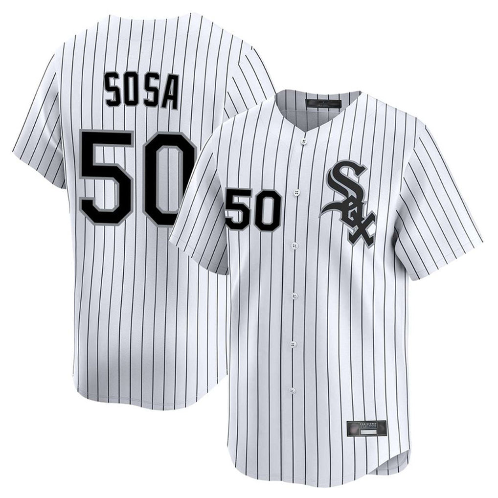 C.White Sox #50 Lenyn Sosa Player White Stripe Limited Home Hdoa Stitched Jerseys