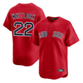 B.Red Sox #22 Garrett Whitlock Player Red Limited Home Game Hdoa Stitched Jerseys