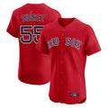 B.Red Sox #55 Ranger Su¨¢rez Player Red Limited Elite Home Game Hdoa Stitched Jerseys