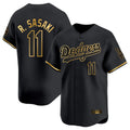 LA.Dodgers #11 Roki Sasaki Player Black Gold Limited Home Hdoa Stitched Jerseys