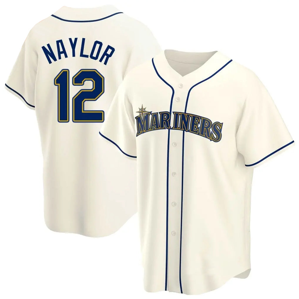 S.Mariners #12 Josh Naylor Player Cream Home Game Hdoa Stitched Jerseys