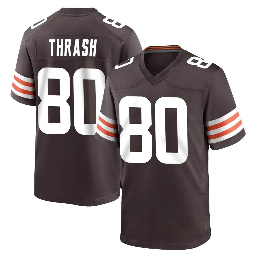 C.Browns #80 Jamari Thrash Player Brown Home Game Hdoa Stitched Jerseys