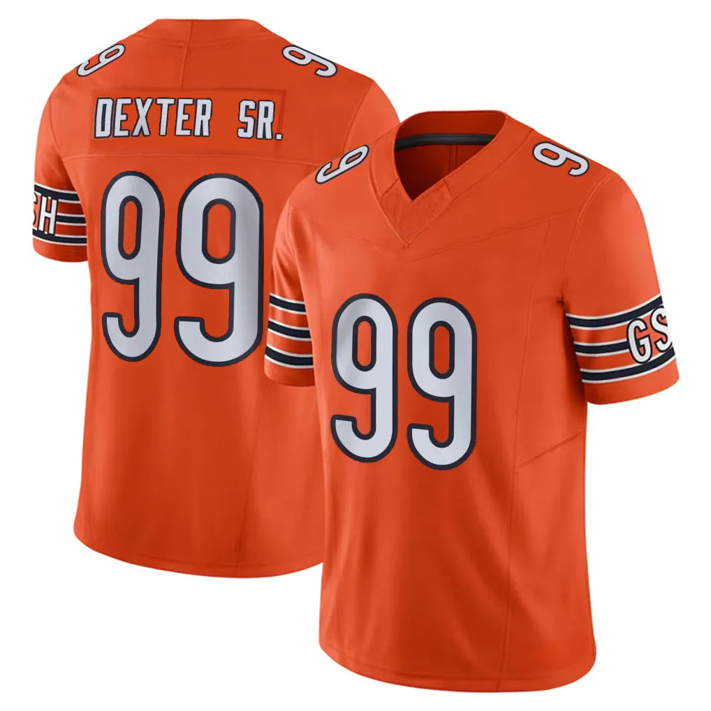 C.Bears #99 Gervon Dexter Sr. Player Orange Vapor F.U.S.E. Limited Home Game Hdoa Stitched Jerseys