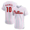 P.Phillies #10 J.T. Realmuto Player White Home Limited Elite Hdoa Stitched Jerseys