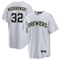 M.Brewers #32 Jacob Misiorowski Player White Stripes Home Game Hdoa Stitched Jerseys