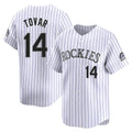 C.Rockies #14 Ezequiel Tovar Player White Limited Home Hdoa Stitched Jerseys