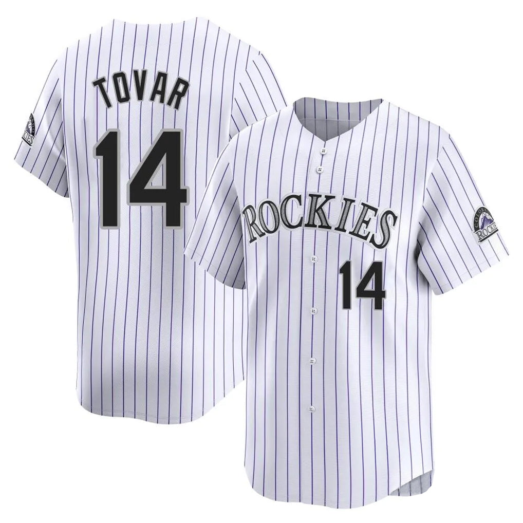 C.Rockies #14 Ezequiel Tovar Player White Limited Home Hdoa Stitched Jerseys