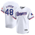 T.Rangers #48 Jacob deGrom Player White Home Limited Hdoa Stitched Jerseys