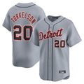 D.Tigers #20 Spencer Torkelson Player Gray Home Limited Hdoa Stitched Jerseys