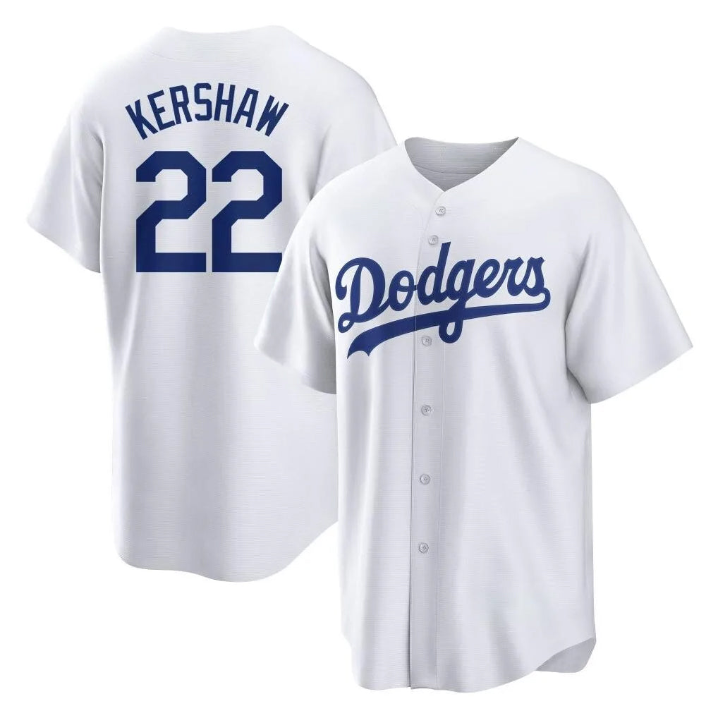 LA.Dodgers #22 Clayton Kershaw Player White Game Home Hdoa Stitched Jerseys