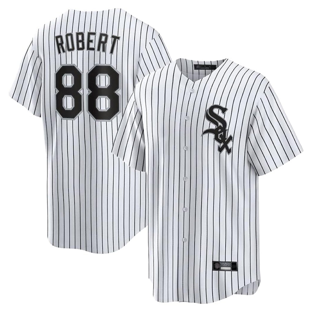 C.White Sox #88 Luis Robert Jr Player White Stripe Home Game Hdoa Stitched Jerseys