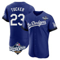 LA.Dodgers #23 Kyle Tucker Player Royal World Series City Connect Elite Home Hdoa Stitched Jerseys