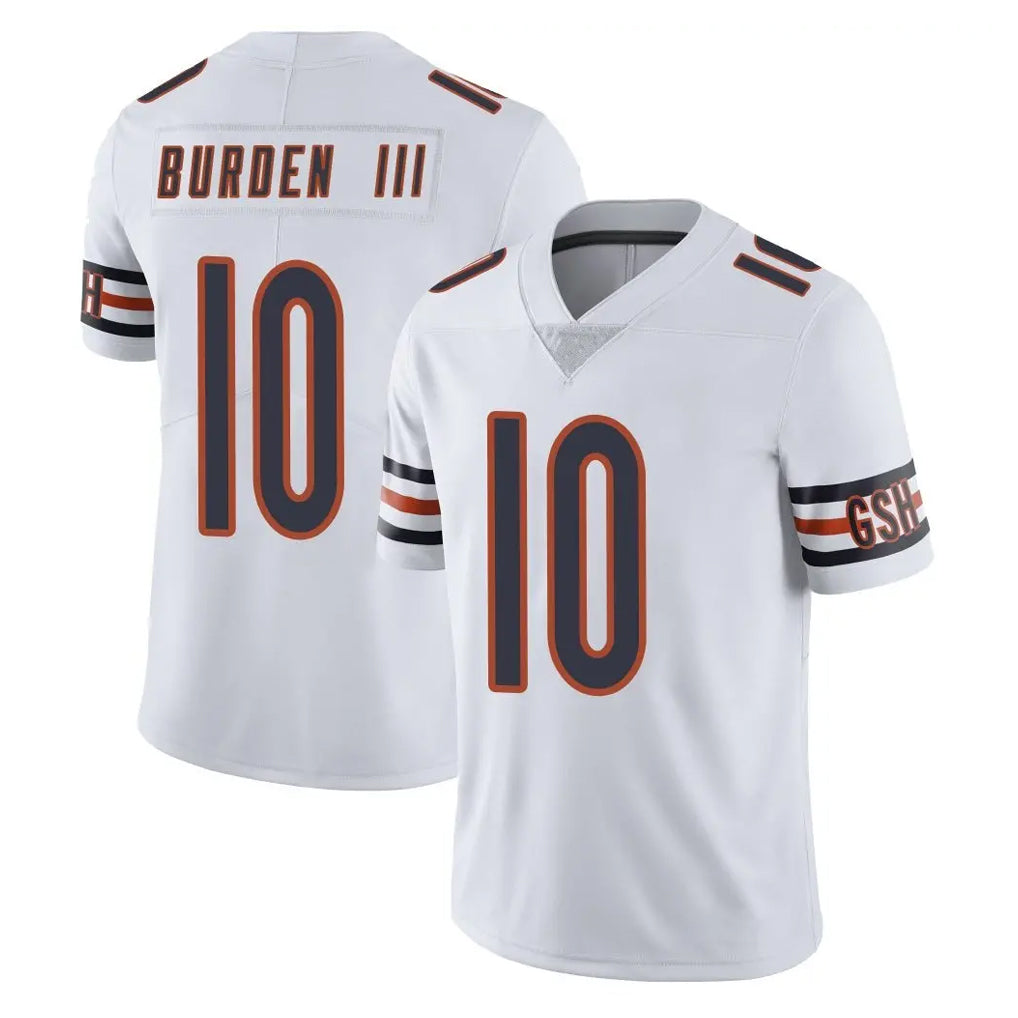 C.Bears #10 Luther Burden III Player White Vapor Untouchable Limited Home Game Hdoa Stitched Jerseys
