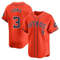 H.Astros #3 Jeremy Pena Player Orange Home Limited Hdoa Stitched Jerseys
