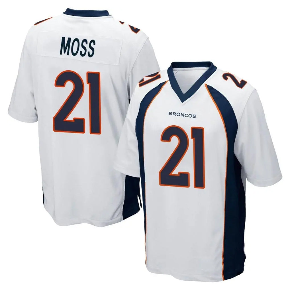 D.Broncos #21 Riley Moss Player White Game Hdoa Stitched Jerseys