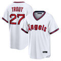 LA.Angels #27 Mike Trout Player White T-shirt Home Game Hdoa Stitched Jerseys